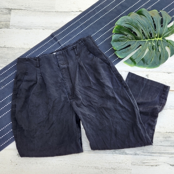 Abercrombie & Fitch Pants - Abercrombie & Fitch Lyocell Straight Leg Ankle Pants Black Size Large